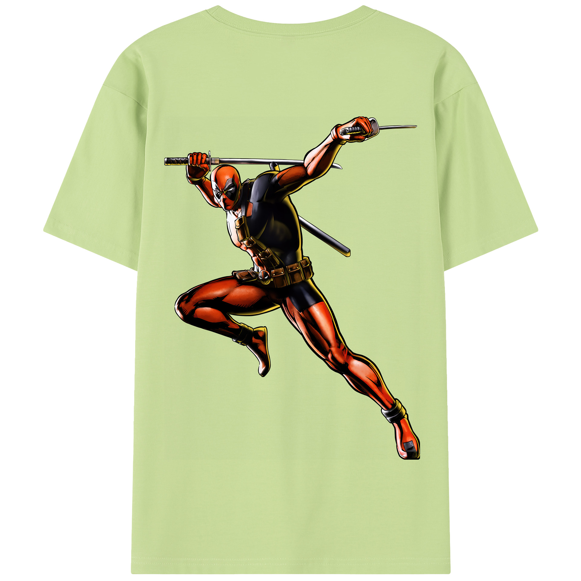 （画像用） Deadpool デッドプール 綿100％半袖Tシャツ（背面プリント）